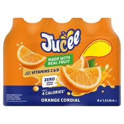 Jucee Orange Cordial 8 x 1.5 Litre