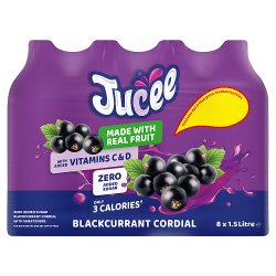 Jucee Blackcurrant Cordial 8 x 1.5 Litre