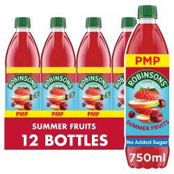 Robinsons Summer Fruits No Added Sugar Squash PMP 750ml