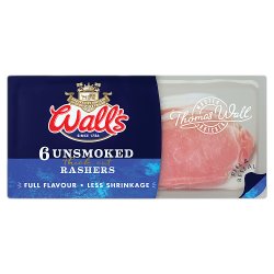 Wall's 6 Unsmoked Thick Cut Rashers 220g