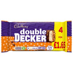 Cadbury Double Decker Chocolate Bar 4 Pack Multipack £1.65 PMP 149.2g