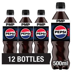 Pepsi Max No Sugar Cola PMP Bottle 500ml