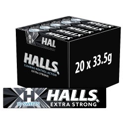 Halls Extra Strong Menthol Action Sweets 33.5g