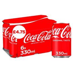 Coca-Cola Original Taste 6 x 330ml PM £4.75