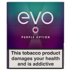 EVO Purple Option Tobacco Sticks, Berry-Mint Flavor on Demand, Pack of 20