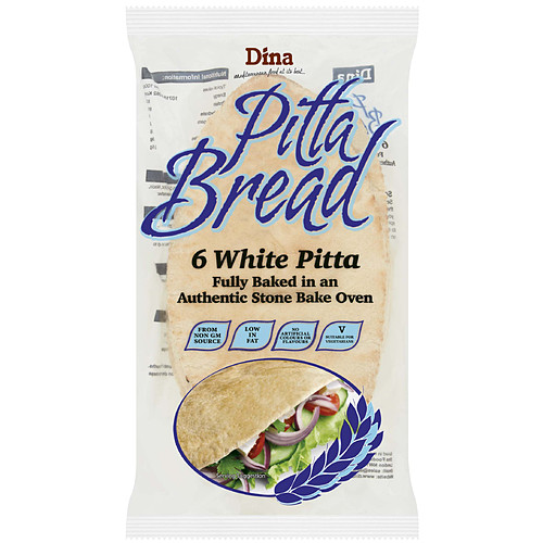 Dina Pitta Bread 6 White Pitta