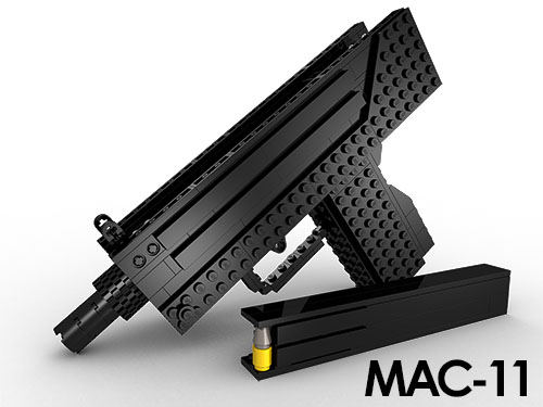 BrickGun MAC-11 Rubber Band Shooter