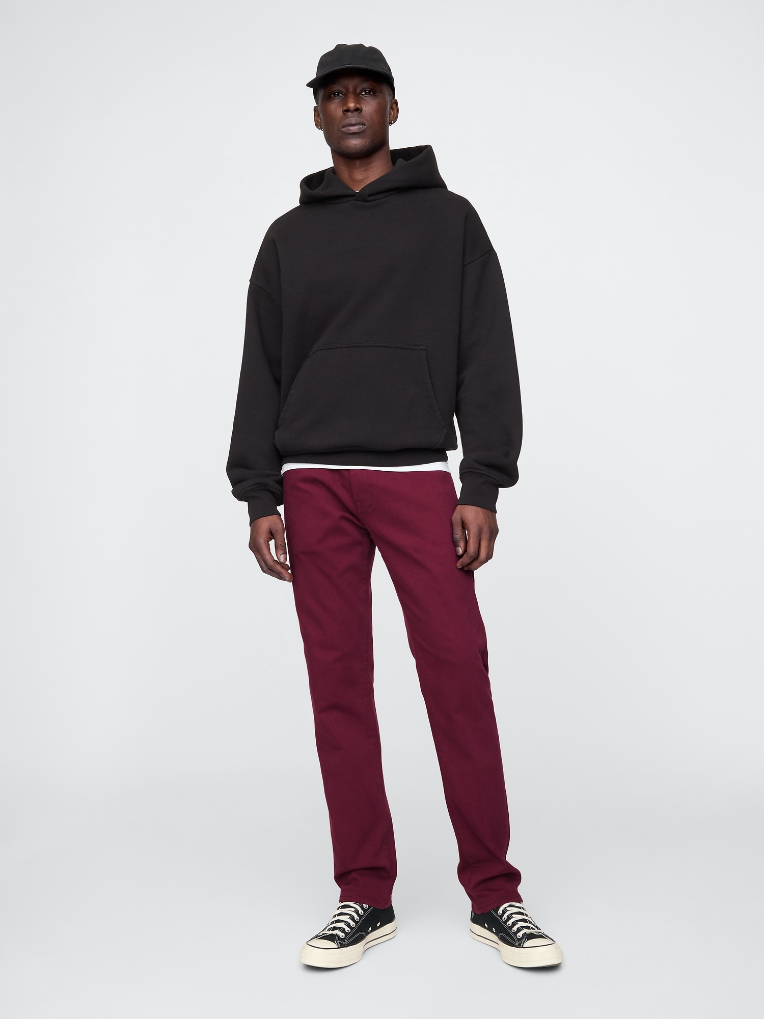 Gap City Jeans In Slim Fit In Noir Red