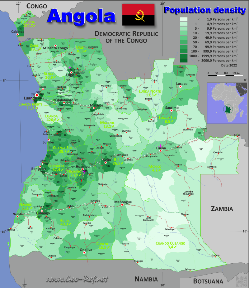 Mapa De Angola N Dalatando