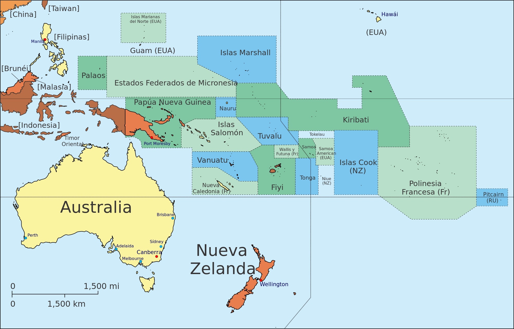 Oceania Map