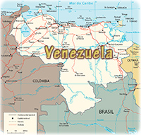 Mapa da Venezuela