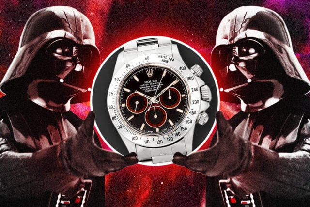 Cosmograph Daytona watch with Darth Vader theme.