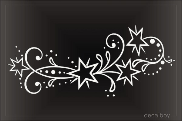 Tribal Star Vine Decal