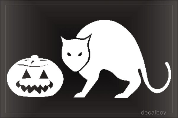 Cat Halloween Window Decal