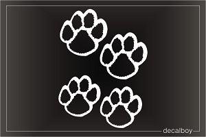 Dog Paw Foot Print Car Window Decal