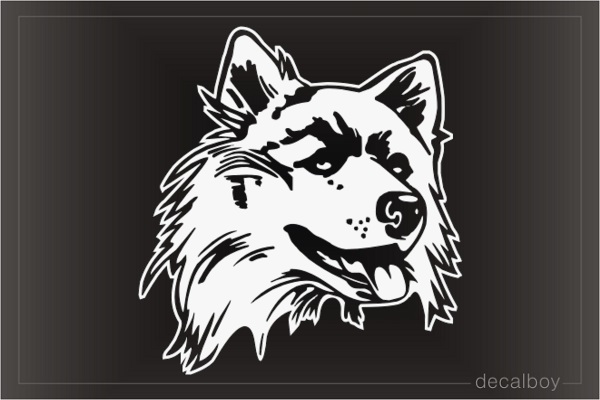 Husky Face Window Decal