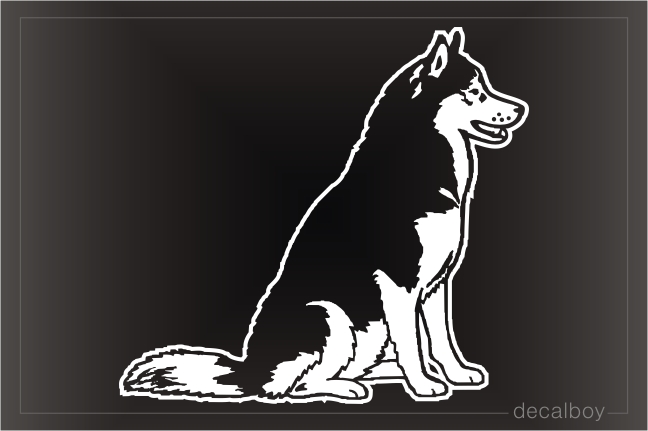 Siberian Husky Car Window Decal