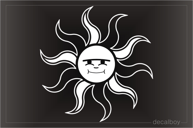 Sun Happy Car Window Decal