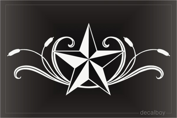 Tattoo Floral Star Die-cut Decal