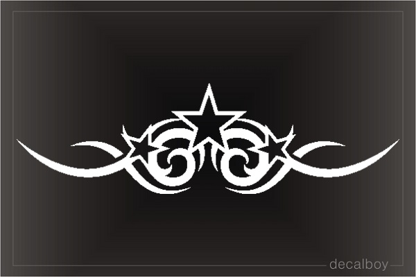 Tribal Star Tattoo Die-cut Decal