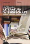 book: Literaturwissenschaft