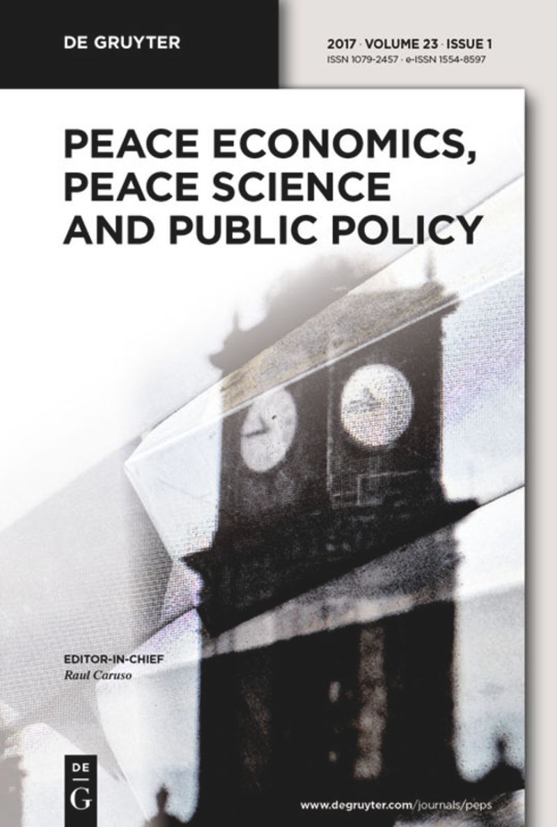 journal: Peace Economics, Peace Science and Public Policy