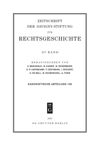 Zeitschrift der Savigny-Stiftung für Rechtsgeschichte: Kanonistische Abteilung