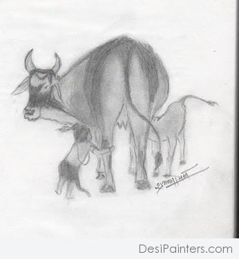 Pencil Sketch Made By Shubham Goyal - DesiPainters.com