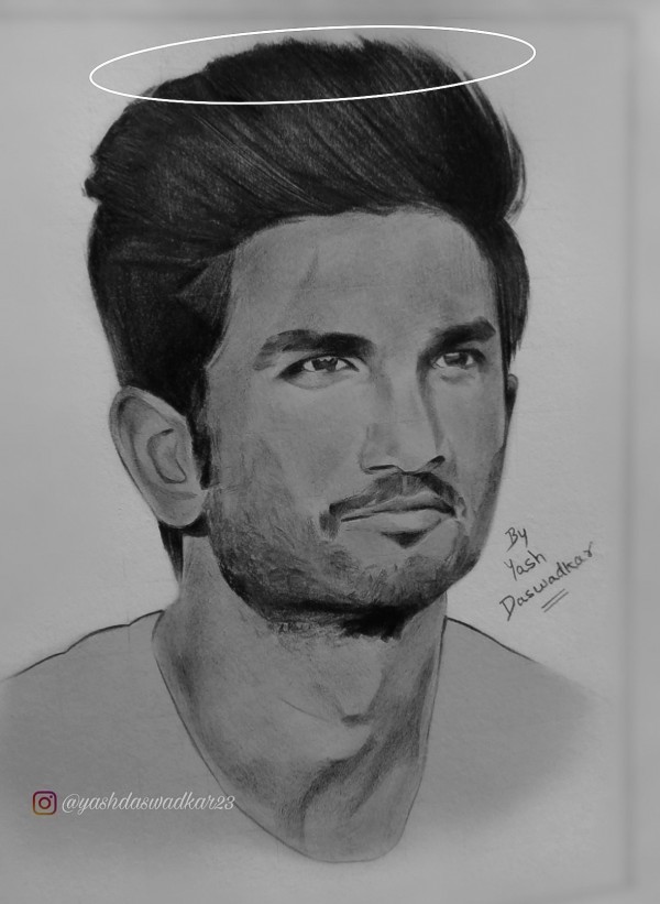 Sushant Singh rajput sketch - DesiPainters.com