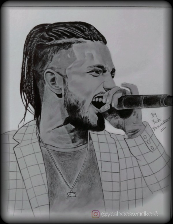 Raftaar sketch - DesiPainters.com