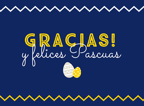 Gracias y Felices Pascuas