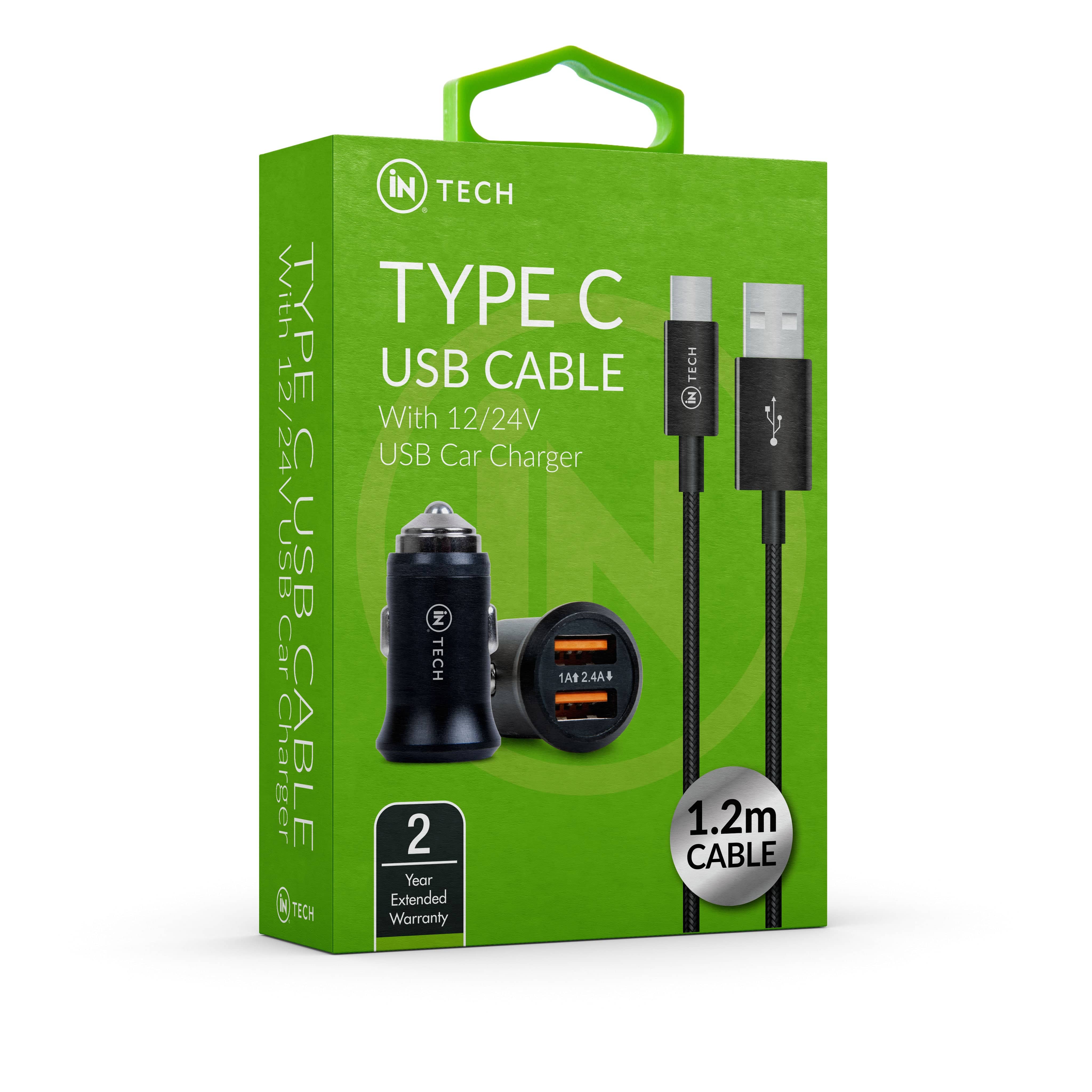 Type C Charging Cable  & Car Adaptor - iN Tech - DSL