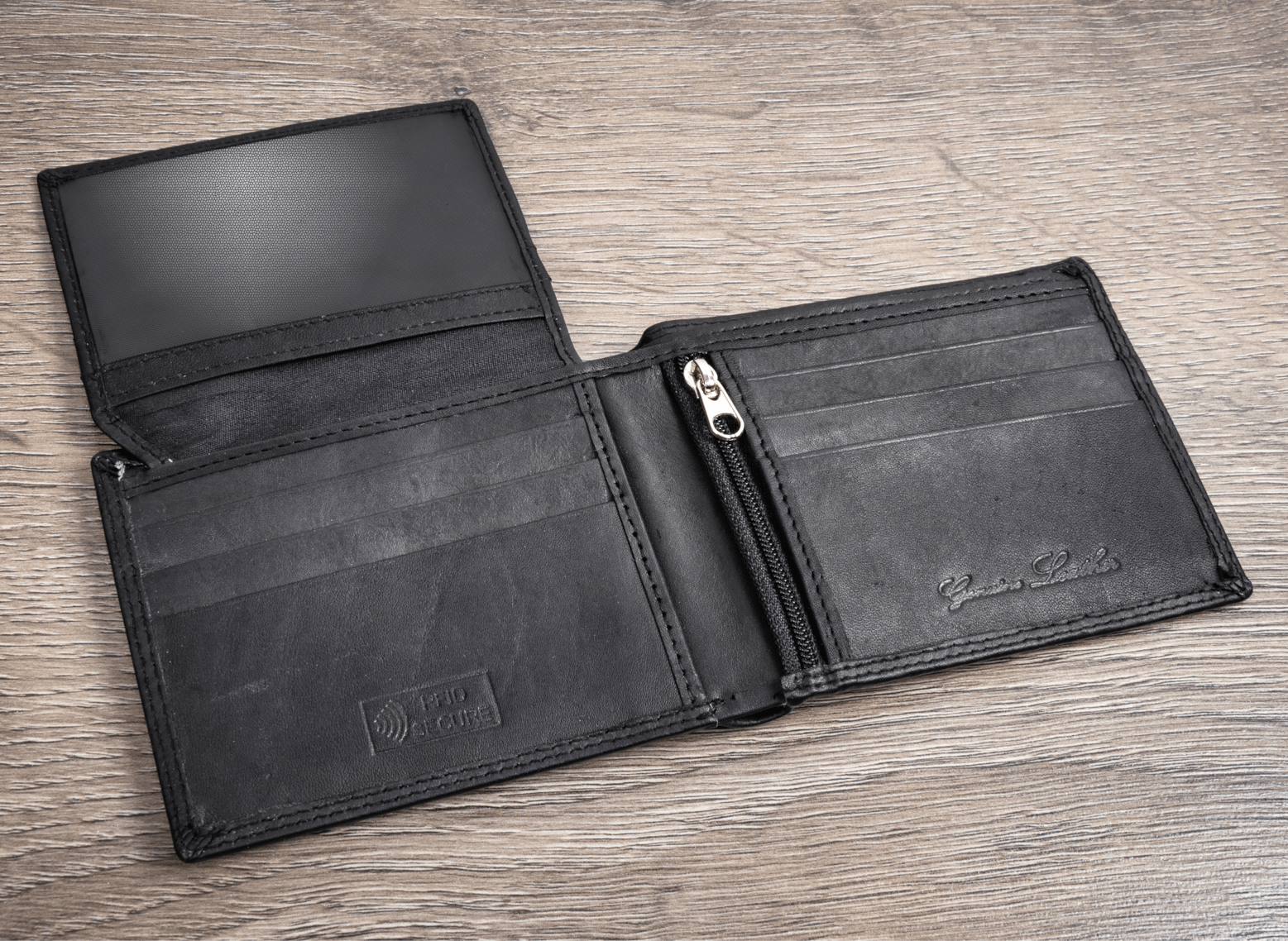 Men's Black Leather Wallet - JCB - DSL