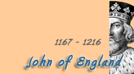 King John of England 1167-1216