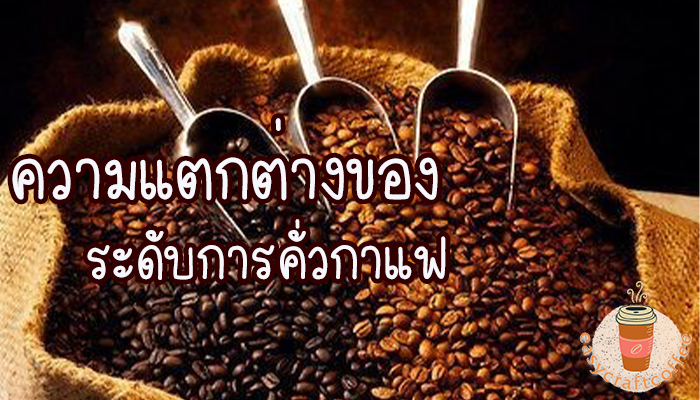 ความแตกต่างของ ระดับการคั่วกาแฟ