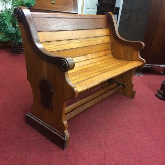 Antique Church Pew, Cast Iron Supports