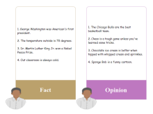 Fact or Opinion Chart