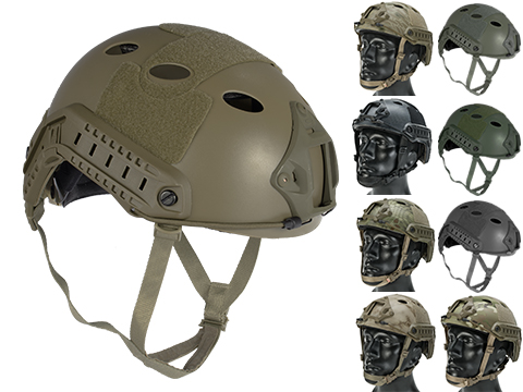 6mmProShop Advanced PJ Type Tactical Airsoft Bump Helmet (Color: Black / Medium - Large)