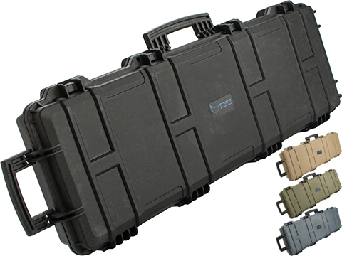 EMG Transporter Lockable 42 Hard Case w/ Low-Profile Wheels & Pluckable Inner Foam (Color: Matte Black)