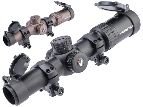 Matrix S6 1-6X24 SFP Illuminated Scope w/ Mounting Rings by Vector Optics (Color: Black)