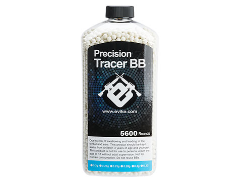 Evike.com Match Grade 6mm Airsoft Tracer BBs (Weight: Green Tracer / .20g / 5600 Rounds)