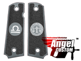 Angel Custom CNC Machined Tac-Glove Universal Grips for 1911 Series Pistols (Color: Dark Grey / Libra)