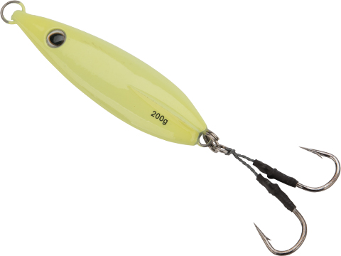 Battle Angler Phantom-Fall Jigging Lure Fishing Jig (Model: 2X-Glow / 200g / Double Hook)