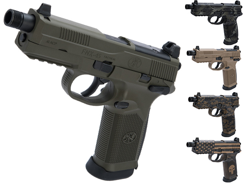 FN Herstal FNX-45 Tactical Airsoft Gas Blowback Pistol by Cybergun w/ Custom Cerakote 