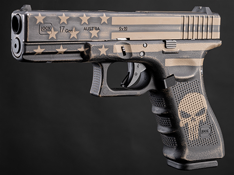 EMG / Elite Force Fully Licensed GLOCK 17 Gen.4 Gas Blowback Airsoft Pistol w/ Custom Cerakote (Model: Stars and Stripes)