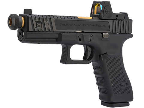 Elite Force Licensed GLOCK 17 Gen. 4 Gas Blowback Airsoft Pistol w/ EMG SAI Tier 2 Modification & Red Dot Pistol Sight