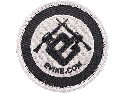 Evike.com Circle Logo Hook and Loop Morale Patch (Color: Black / Grey)