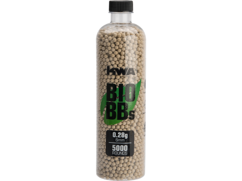 KWA Biodegradable Match Grade Airsoft BBs (Color: Tan / 0.28g / 5000 Rounds)