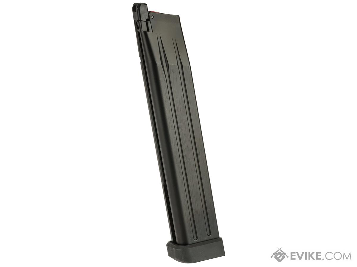 AW Custom Spec 50 Round Green Gas Extended Magazine for HI-CAPA Gas Blowback Airsoft Pistols - Black