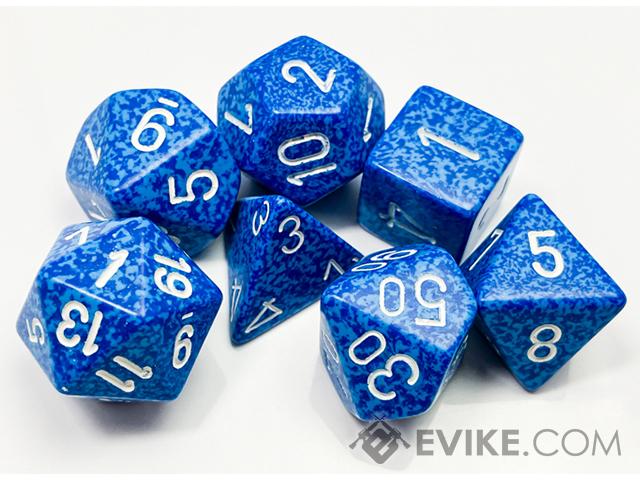 Chessex Lab Polyhedral 7-Dice Set (Color: Speckled Water)